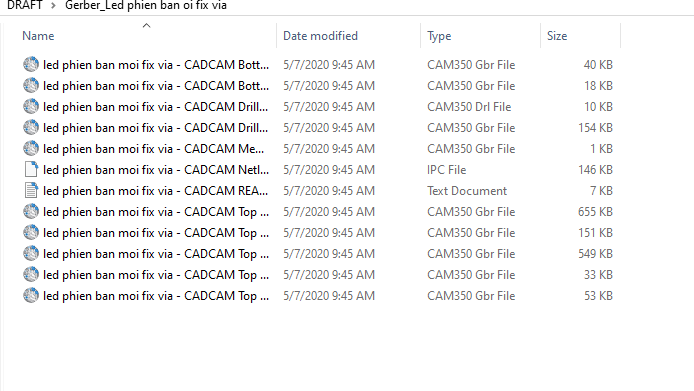 null Xuất file Gerber