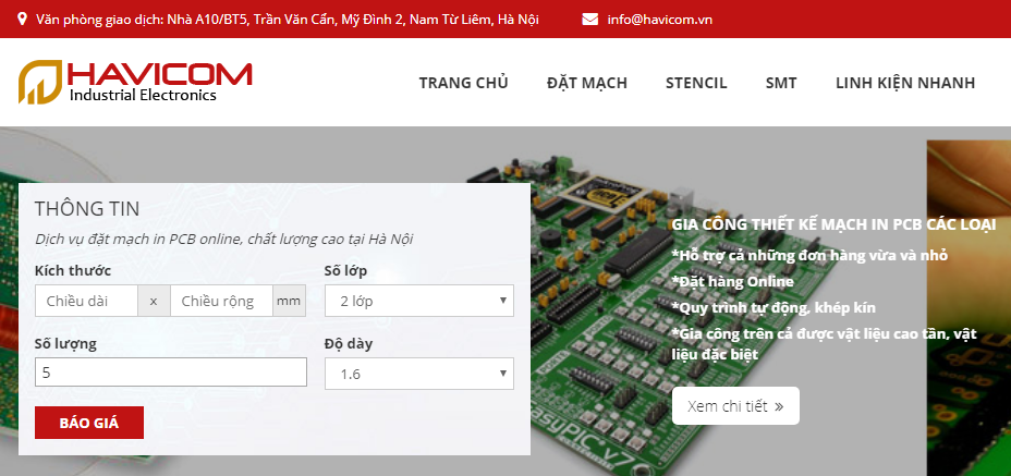 Hướng dẫn đặt mạch in 